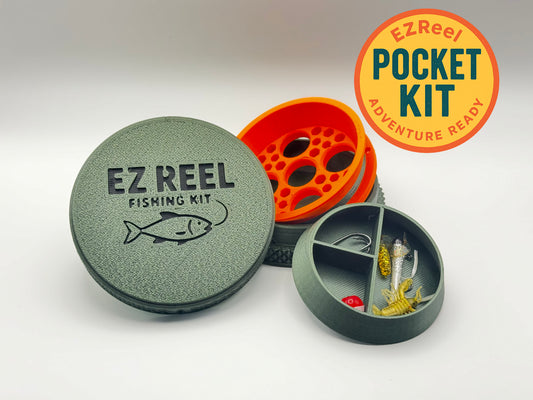 EZ Reel Fishing Kit – Pocket Size- Handline - Fishing Reel | Ultimate Compact Rodless Reel Fishing Kit for Hiking, Survival, and Travel.