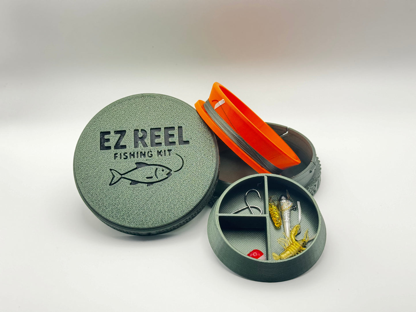 EZ Reel Fishing Kit – Pocket Size- Handline - Fishing Reel | Ultimate Compact Rodless Reel Fishing Kit for Hiking, Survival, and Travel.